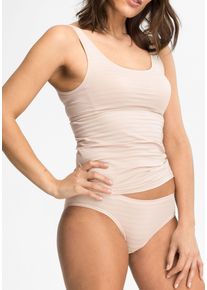 Achselhemd Speidel "Cotton&More", Damen, Gr. 46, N-Gr, gelb (honey), Single Jersey, Obermaterial: 56% Baumwolle, 34% Polyamid, 10% Elasthan, unifarben, Rundhals, Unterhemden Achselhemd, keine st&ouml;renden Seitenn&auml;hte, Baumwollmix, basic, ohne Schadstoffe