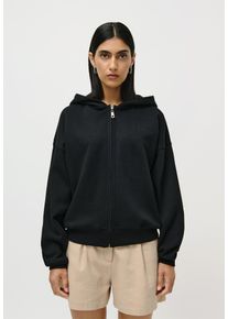 Kapuzensweatjacke LEGER "Fenna, LeGer by Lena Gercke", Damen, Gr. 36, schwarz, Sweatware, Obermaterial: 65% Baumwolle, 35% Polyester, Rippb&uuml;ndchen, Sweatjacken Kapuzensweatjacke, Mit hochwertiger Logostickerei auf der Brust