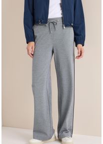 Jogginghose Cecil "Style Neele", Damen, Gr. XXL (46), L&auml;nge 30, urban dunkelblau, Web, Obermaterial: 53% Polyester, 37% Viskose, 10% Elasthan. Futter: 100% Polyester, meliert, loose fit kn&ouml;chellang, Hosen Jogginghose, mit Gallonstreifen