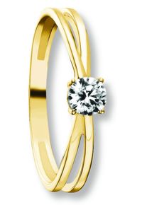 Goldring ONE ELEMENT "Zirkonia Ring aus 333 Gelbgold" Gr. 54, gold, Fingerringe, Damen, 54,mit Zirkonia, Gelbgold 333, Goldring