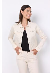 Jeansblazer soyaconcept "SC-ERNA 2", Damen, Gr. XL, beige (cream), Denim/Jeans, Obermaterial: 97% Baumwolle, 3% Elasthan, unifarben, regular fit kurz, Blazer Jeansblazer, Jeansjacke in taillierter Form und sch&ouml;nen Farben