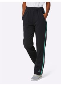 Sporthose Catamaran, Damen, Gr. 44/46, Normalgr&ouml;&szlig;en, gr&uuml;n (schwarz, salbei), 100% Baumwolle, unifarben, lang, Hosen Sporthose