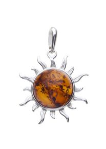 Kettenanh&auml;nger OSTSEE-SCHMUCK "OSTSEE-SCHMUCK Anh&auml;nger Sonne 30 mm Anh&auml;nger Sonne 30 mm", wei&szlig; (wei&szlig;, neutral), Schmuckanh&auml;nger, Damen, 38 x 30mm, Silber 925 (Sterlingsilber), 4,3 g, Kettenanh&auml;nger