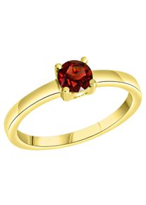 Fingerring Firetti "Schmuck Geschenk Silber 925 Damenring Verlobungsring Solit&auml;r" Gr. 60, gold (gelbgoldfarben, rot), Fingerringe, Damen, 60, Silber 925 (Sterlingsilber), 2mm, Fingerring, mit Granat