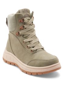 Stiefel Roxy "Karmel", Damen, Gr. 6(36), gr&uuml;n (olive gr&uuml;n), Obermaterial:Obermaterial: 95% Synthetikmaterial, 4% Metall, 1% Textil / Futter: 100% Textil / Au&szlig;ensohle: 100% Gummi;, Schuhe Stiefel