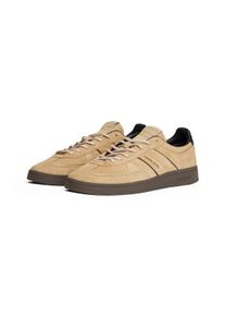 Sneaker Tommy Jeans "THE GREENWICH EDGE SUEDE", Herren, Gr. 43, schwarz (beige, schwarz), Veloursleder, Schuhe Sneaker, Freizeitschuh, Halbschuh, Schn&uuml;rer mit farblicher Pasepelierung