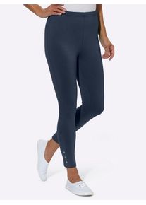 Leggings Classic Basics, Damen, Gr. 46, Normalgr&ouml;&szlig;en, blau (marine), 95% Baumwolle, 5% Elasthan, unifarben, 7/8-L&auml;nge, Hosen Leggings
