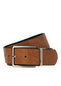 Jack & Jones Lederg&uuml;rtel JACK & JONES "JACGARDA REVERSIBLE BELT NOOS", Herren, Gr. 90, braun (cognac), Kunstfaser, unifarben, G&uuml;rtel Lederg&uuml;rtel
