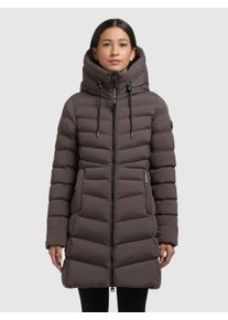 Steppmantel Khujo "TUHANI5", Damen, Gr. S (36), graphite grau, Steppware, Obermaterial: 100% Polyester. Futter: 100% Nylon. Wattierung: 100% Polyester, unifarben, h&uuml;ftbedeckend, elastischer Bund, M&auml;ntel Steppmantel, mattes Obermaterial