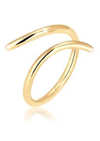 Silberring Elli "Ring Wickelring offen verstellbar Statement 925 Silber" Gr. 58, gold, Fingerringe, Damen, 58, Silber 925 (Sterlingsilber), Silberring