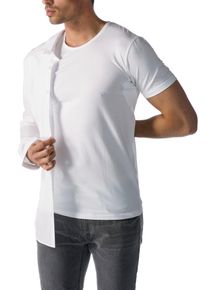 Unterziehshirt Mey "Dry Cotton Functional", Damen, Gr. 4 (S), N-Gr, wei&szlig;, Single Jersey, Obermaterial: 57% Baumwolle, 38% Polyester, 5% Elasthan. Einsatz: 87% Polyester, 8% Elasthan, 5% Polyamid, unifarben, k&ouml;rpernah, Rundhals, Unterhemden Unterziehshirt, Kurzarm, Rundhals-Ausschnitt, Single Jersey, mit extra-langem R&uuml;cken