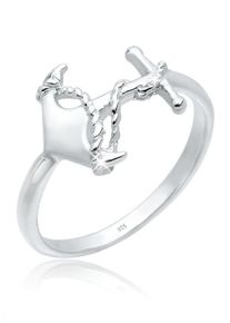 Silberring Elli "Ring Anker Symbol Maritim 925 Sterling Silber" Gr. 54, silber, Fingerringe, Damen, 54, Silber 925 (Sterlingsilber), Silberring