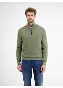 Troyer Lerros, Herren, Gr. 3XL, classic navy, Strick, Obermaterial: 100% Baumwolle, unifarben, normal h&uuml;ftbedeckend, Rundhals, B&uuml;ndchen, Pullover Troyer, mit Logo-Badge