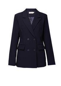 Longblazer SURI FREY "Blazer SFY Freyday", Damen, Gr. XL, blau (blau 500), Obermaterial: 70% Baumwolle CO. 27% Polyester PES. 3% Elasthan EL., Blazer Longblazer
