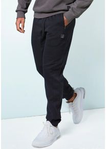 Sweathose John Devin, Herren, Gr. S (44/46), N-Gr, schwarz, angeraute Sweatware, Obermaterial: 60% Baumwolle, 40% Polyester, unifarben, bequem lang, Hosen Sweathose, Jogginghose mit seitlichen Taschen und Bindeband aus Baumwoll-Mix, Topseller