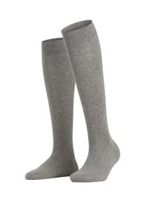 Kniestr&uuml;mpfe Falke "Family", Damen, Gr. 39-42, grau (graumix), Baumwollmischung, unifarben, normal, Socken Kniestr&uuml;mpfe, Rippenb&uuml;ndchen, glatt, atmungsaktiv