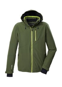 Skijacke Killtec "KSW 24 MN SKI JCKT", Herren, Gr. XL, waldmeister, Obermaterial: 100% Polyester;Futter: 100% Polyester;F&uuml;llung: 100% Polyester, Jacken Skijacke, Atmungsaktive, wasser- u. winddichte Funktionsjacke, abnehmbare Kapuze