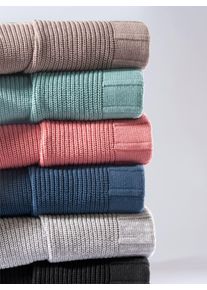 Pullunder Casual Looks "Pullunder", Damen, Gr. 42, grau (steingrau, wei&szlig;, meliert), 50% Baumwolle, 50% Polyacryl, unifarben, Pullover Pullunder