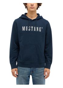 Sweatshirt Mustang "Herren Style Bronson", Herren, Gr. XL, blau (dunkelblau), 100% Baumwolle, regular fit, Sweatshirts Sweatshirt