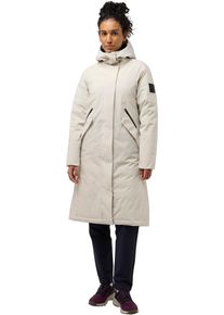 Daunenmantel Jack Wolfskin "BRANDENBURGER", Damen, Gr. XXL, beige (seal), Obermaterial: 100% Polyester. Futter: 100% Polyester. Wattierung: 90% Daunen, 10% sonstige Federn, hoch geschlossener Ausschnitt, M&auml;ntel Daunenmantel, W&auml;rmend, winddicht, &Uuml;bergangsjacke