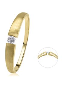 Diamantring ONE ELEMENT "0,05 ct Diamant Brillant Ring aus 585 Gelbgold" Gr. 59, gold, Fingerringe, Damen, 59,mit Brillant, Gelbgold 585, Diamantring