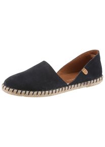 Espadrille VERBENAS, Damen, Gr. 42, blau (dunkelblau), Veloursleder, unifarben, Schuhe Espadrille, Strandschuh, Sommerschuh, Loafer aus Veloursleder, Topseller