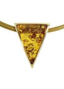 Kette mit Anh&auml;nger OSTSEE-SCHMUCK "- Gleiter-Classic 29x22 mm - Gold 333/000 - Bernstein" Gr. 42, gold (gold 333, goldfarben, gelb), Halsketten, Damen, 42, Gelbgold 333, Kette mit Anh&auml;nger