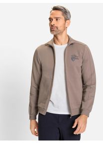 Sweatjacke Catamaran, Herren, Gr. 48/50, grau (taupe), 100% Baumwolle, Sweatjacken Sweatjacke