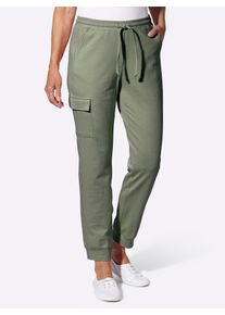Sweathose Classic Basics, Damen, Gr. 46, Normalgr&ouml;&szlig;en, gr&uuml;n (khaki), 50% Baumwolle, 50% Polyester, unifarben, Hosen Sweathose