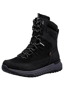 Winterboots RIEKER SPORT, Herren, Gr. 47, schwarz, Leder, Lederimitat, Textil, Schuhe Winterboots, Schneeboots, Outdoorstiefelette in bequemer Form, TEX-Membran