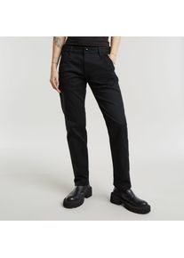 G-Star Raw Chinohose G-STAR "Kate Chino Boyfriend", Damen, Gr. 31, L&auml;nge 32, schwarz (dk schwarz), Web, Obermaterial: 97% Baumwolle, 3% Elasthan, unifarben, bequem lang, Hosen Chinohose