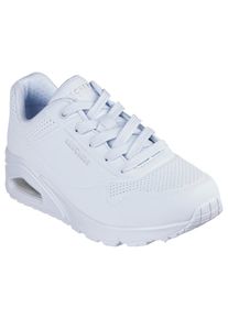 Sneaker Skechers "Street Uno - Stand on Air", Damen, Gr. 42, blau (hellblau), Lederimitat, Schuhe Sneaker, Freizeitschuh, Halbschuh, Schn&uuml;rschuh mit Memory Foam, Topseller