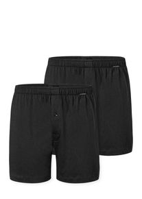 Boxershorts Schiesser "Boxershorts Multipacks", Herren, Gr. 6, 000, schwarz, Single Jersey, Obermaterial: 100% Baumwolle, unifarben, normal, Unterhosen Boxershorts, lockere Passform, mit Eingriff, Gummizug