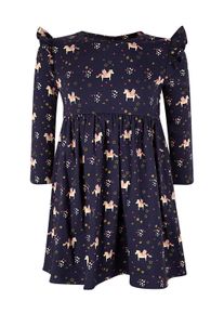 Sommerkleid happy girls "dress", M&auml;dchen, Gr. 122, EURO-Gr&ouml;&szlig;en, blau (navy), Stoff, 100% Baumwolle, normal, Kleider Sommerkleid