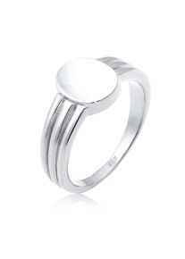 Siegelring Elli "Ring Siegelring Basic Blogger Geo 925 Sterling Silber" Gr. 52, silber, Fingerringe, Damen, 52, ohne Stein, Silber 925 (Sterlingsilber), 8mm, Siegelring