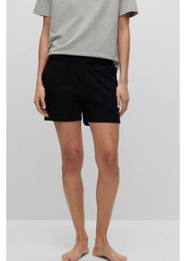 Shorts HUGO UNDERWEAR "SHUFFLE_SHORTS", Damen, Gr. M (38), N-Gr, schwarz, Jersey, Obermaterial: 48% Baumwolle, 48% Modal, 4% Elasthan, unifarben, k&ouml;rpernah ca. Mitte Oberschenkel, Hosen Shorts, mit Logoschriftzug