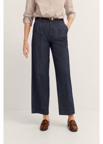 Chinohose Bugatti, Damen, Gr. 46, Normalgr&ouml;&szlig;en, blau (390, marine), 98% Baumwolle, 2% Elasthan, unifarben, normal, Hosen Chinohose, mit Bundfalte & geradem Bein