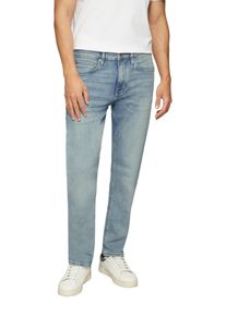 Slim-fit-Jeans s.Oliver, Herren, Gr. 33, L&auml;nge 34, mid blau used, Denim/Jeans, Obermaterial: 99% Baumwolle, 1% Elasthan, unifarben, slim fit lang, Jeans Slim-fit-Jeans, in mittelblauer Waschung