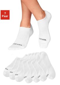 active by Lascana Sneakersocken LASCANA ACTIVE, Damen, Gr. 39-42, wei&szlig; (7x wei&szlig;), Baumwolle, Elasthan, Polyamid, unifarben, elastisch, Socken Sneakersocken, mit Fu&szlig;frottee