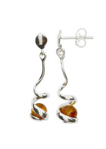 Paar Ohrh&auml;nger OSTSEE-SCHMUCK "OSTSEE-SCHMUCK Ohrh&auml;nger Spirale klein Ohrh&auml;nger Spirale klein", wei&szlig; (wei&szlig;, neutral), Ohrringe, Damen, 32 x 8mm, Silber 925 (Sterlingsilber), Paar Ohrh&auml;nger