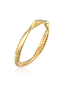 Silberring Elli "Ring Bandring Gedreht Stapelring Basic 925 Silber" Gr. 56, gold, Fingerringe, Damen, 56, Silber 925 (Sterlingsilber), Silberring