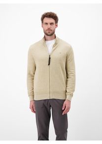 Strickjacke Lerros, Herren, Gr. L, nordic olive, Strick, Obermaterial: 100% Baumwolle, bestickt, unifarben, normal h&uuml;ftbedeckend, Rundhals, B&uuml;ndchen, Strickjacken Strickjacke, mit Rei&szlig;verschluss und Strehkragen