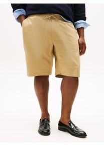 Tommy Hilfiger Big & Tall Shorts "BT-BROOKLYN PO PAPERT SHORTS-B", Herren, Gr. 46, N-Gr, braun (camel), Web, Obermaterial: 98% Baumwolle, 2% Elasthan, TOMMY HILFIGER BIG & TALL, unifarben, regular fit kurz, Hosen Shorts, Gro&szlig;e Gr&ouml;&szlig;en