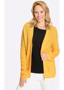 Cardigan Classic Basics, Damen, Gr. 38, gelb, 100% Polyacryl, unifarben, Strickjacken Cardigan