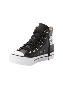 Sneaker Converse "CHUCK TAYLOR ALL STAR EVA LIFT LEATHER PLATFORM", M&auml;dchen, Gr. 27, schwarz-wei&szlig; (schwarz, natural ivory, wei&szlig;), Leder, Schuhe Sneaker