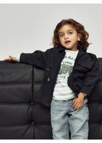 Langarmshirt name it "NMMLANDON LS TOP", Jungen, Gr. 122/128, wei&szlig; (hellwei&szlig;), Jersey, Obermaterial: 60% Baumwolle, 40% Polyester, gestreift, normal normal, Rundhals, Shirts Langarmshirt