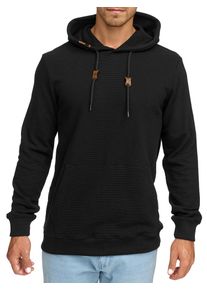 Kapuzensweatshirt INDICODE "INSalupe Hoodie", Herren, Gr. M, schwarz, Sweatware, Obermaterial: 100% Baumwolle, unifarben, regular fit h&uuml;ftlang, Rundhals, Sweatshirts Kapuzensweatshirt
