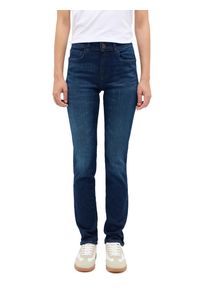 Slim-fit-Jeans Mustang "Damen Style Shelby Slim", Damen, Gr. 26, L&auml;nge 32, blau (802 dunkelblau), Denim/Jeans, 90% Baumwolle, 6% Polyester, 4% Elasthan, unifarben, slim fit, Jeans Slim-fit-Jeans