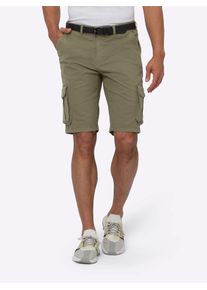 Bermudas CLASSIC, Herren, Gr. 46, Normalgr&ouml;&szlig;en, gr&uuml;n (oliv), 98% Baumwolle, 2% Elasthan, unifarben, Hosen Bermudas