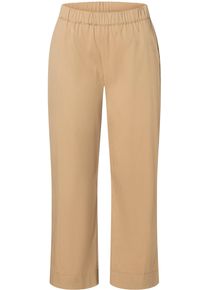 7/8-Hose MAC "STEFFI", Damen, Gr. 46, N-Gr, beige (desert), Web, Obermaterial: 76% Baumwolle, 21% Polyamid, 3% Elasthan, figurumspielend 7/8-L&auml;nge, Hosen 7/8-Hose, Schlupfhose